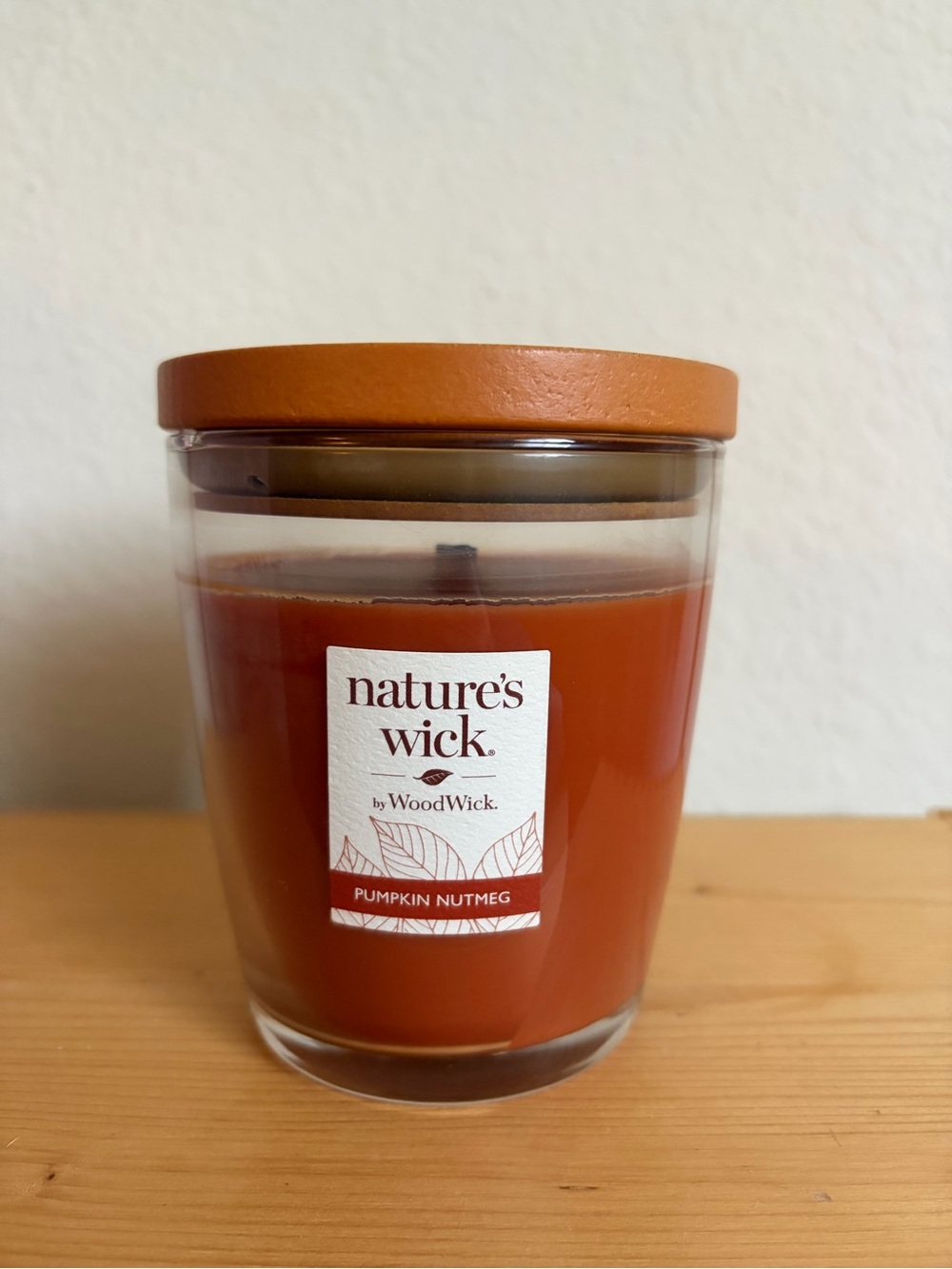 NWT WoodWick Pumpkin Nutmeg Scented Candle